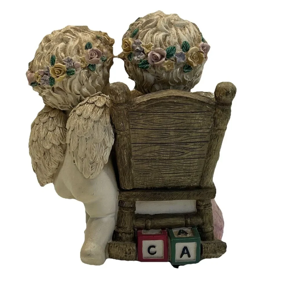 Lot Of 2 - Creative Treasures Twin Cherubs - Baby Decor -‎ VGC